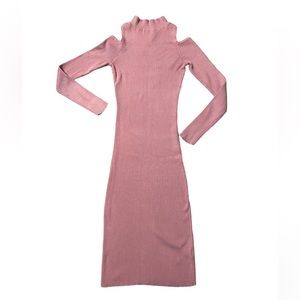 Mauve ribbed dress - size medium